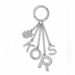 Michael Kors Silver Bag Swag Key Charm for Bag Key Ring Fob *New